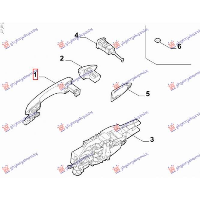 MANER EXTERIOR USA FATA (FARA FARA CHEIE) (O) DR. pentru ALFA ROMEO, ALFA ROMEO GIULIA 15-