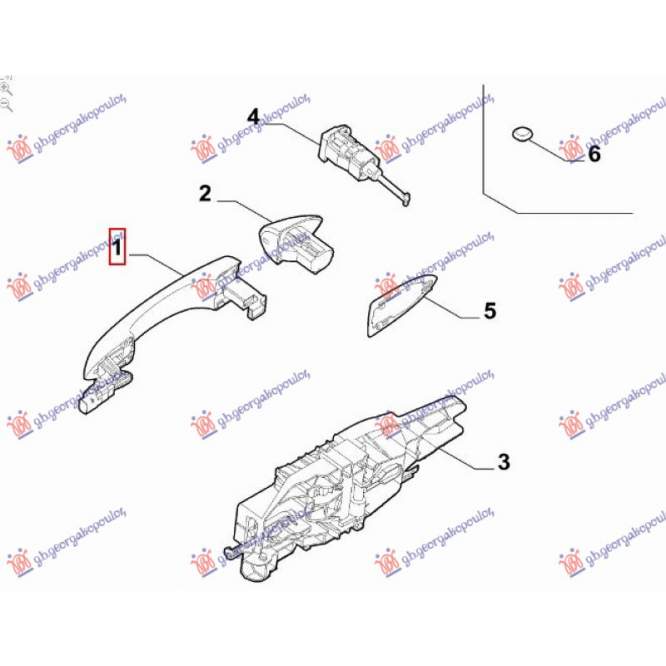 MANER EXTERIOR USA FATA (CU ORIFICIU BUTUC) (FARA FARA CHEIE) (O) STG. pentru ALFA ROMEO, ALFA ROMEO GIULIA 15-