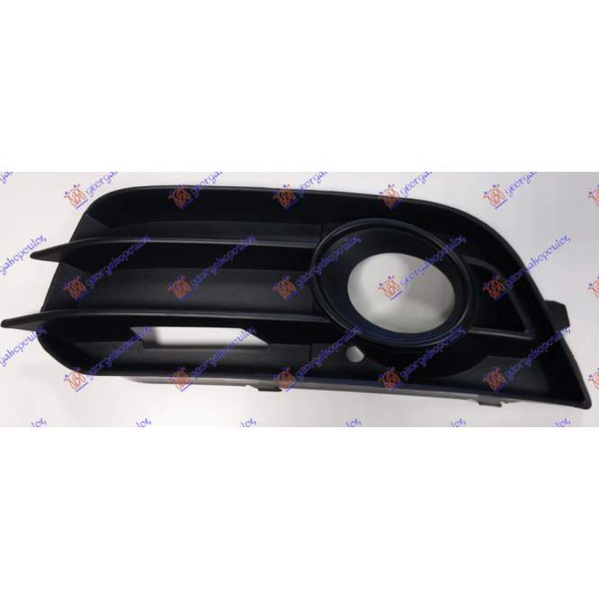 GRILA LAT. BARA FATA (CU ORIFICIU PROIECTOR) CU RAMA NEAGRA STG. pentru AUDI, AUDI A1 10-14