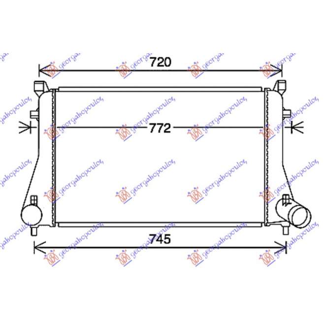 RADIATOR INTERCOOLER 1.8 TSi /2.0 TFSi PETROL (620x398x30) - VW VW GOLF VII 16-19 pentru PEUGEOT, PEUGEOT EXPERT 07-16, Partea frontala, Radiator Intercooler, VW, VW GOLF VII 16-19