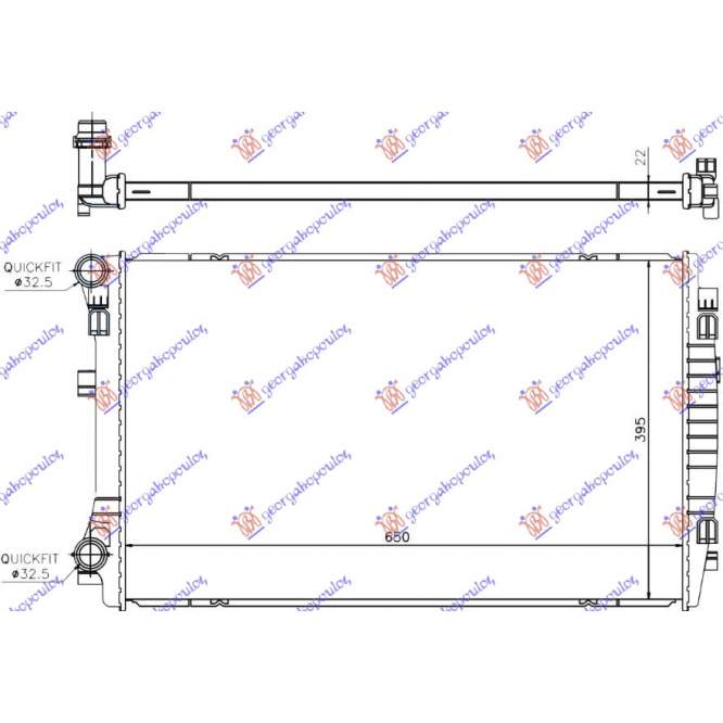 RADIATOR 1.0-1.2-1.4-1.5 TSi PETROL - 1.6-2.0 TDi DIESEL (650x400) (MECHANICAL) - VW VW GOLF SPORTSVAN 18- pentru VW, VW GOLF SPORTSVAN 18-