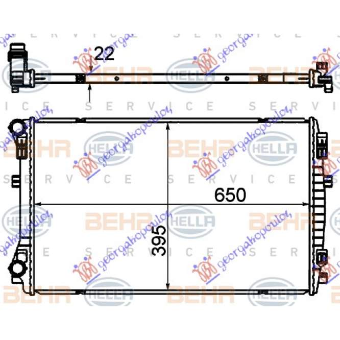RADIATOR 1.0-1.2-1.4-1.5 TSi PETROL - 1.6-2.0 TDi DIESEL (650x400) (MAHLE BEHR) - VW VW GOLF SPORTSVAN 18- pentru VW, VW GOLF SPORTSVAN 18-