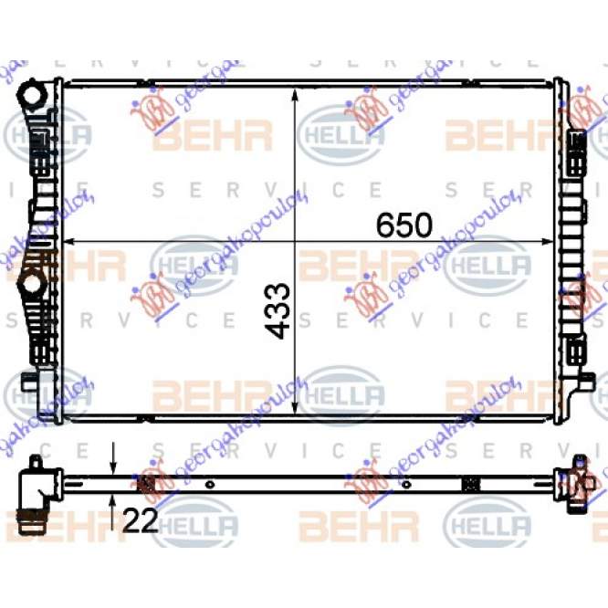 RADIATOR 1.4 TSi BENZINA (650x445) (MAHLE BEHR) pentru VW, VW GOLF SPORTSVAN 18-