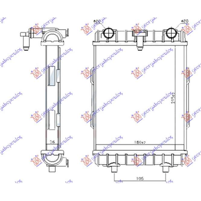 ADDITIONAL RADIATOR 2.0 TFSi - S3 PETROL (215x180x26) - AUDI AUDI A3 SPORT SEDAN/CABRIO 13-16 pentru AUDI, AUDI A3 SPORT SEDAN/CABRIO 13-16