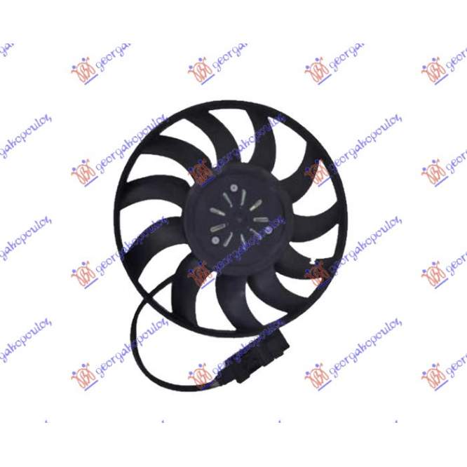 ELECTROVENTILATOR (MOTOR+CARCASA) BENZ  - DIESEL (380mm) (400W) STG. pentru AUDI, AUDI A8 02-09