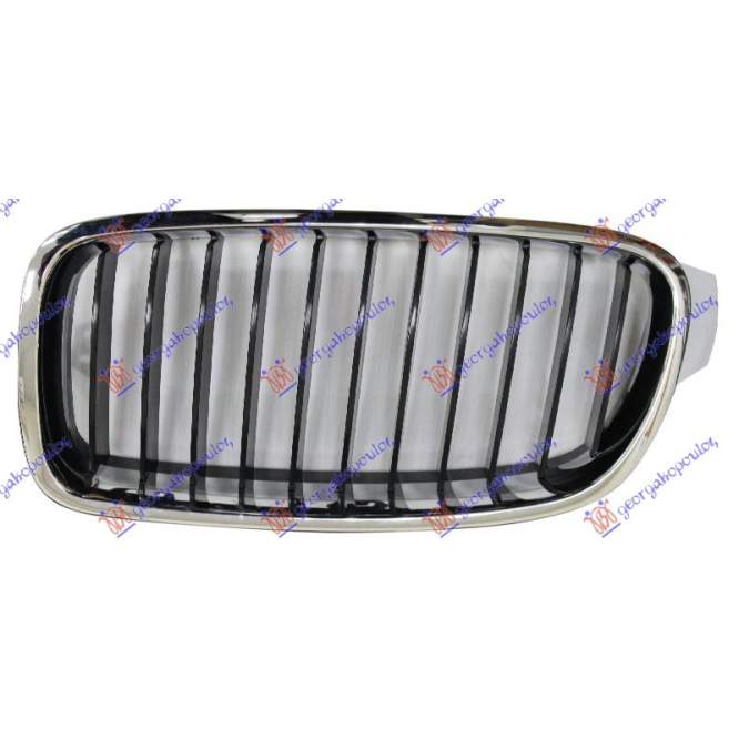 GRILA CROMATA/NEAGRA - BMW SERIES 3 (F30/F31) SDN/S.W. 12-14 pentru BMW, BMW SERIES 3 (F30/F31) SDN/S.W. 12-14