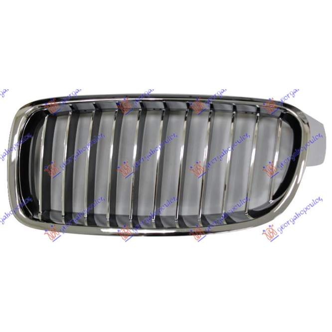 GRILA CROMATA/NEAGRA - BMW SERIES 3 (F30/F31) SDN/S.W. 12-14 pentru BMW, BMW SERIES 3 (F30/F31) SDN/S.W. 12-14