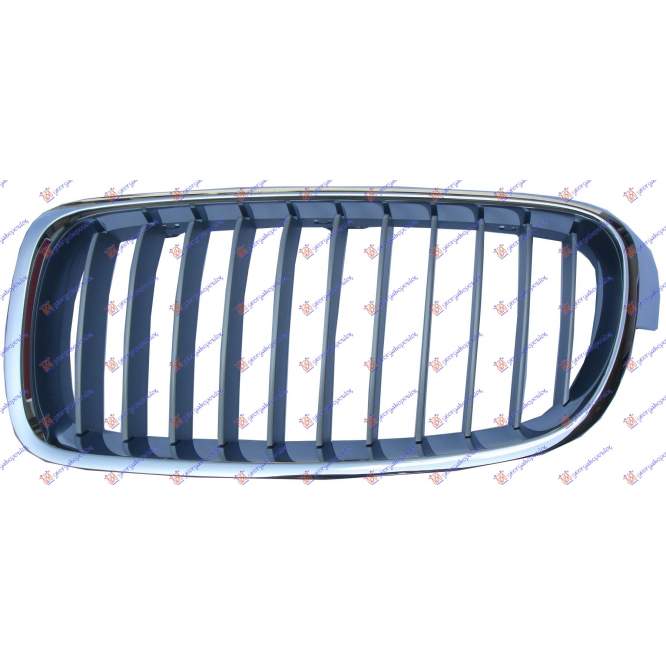 GRILA CENTRALA (CROMATA/ARGINTIE) - BMW SERIES 3 (F30/F31) SDN/S.W. 12-14 pentru BMW, BMW SERIES 3 (F30/F31) SDN/S.W. 12-14