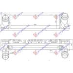 RADIAT INTER. 2,5-2,8-3,0 DSL (495x133x9 - BMW SERIES 2 (F22/23) COUPE/CABRIO 14- pentru PEUGEOT, PEUGEOT EXPERT 07-16, Partea frontala, Radiator Intercooler, BMW, BMW SERIES 2 (F22/23) COUPE/CABRIO 14-19