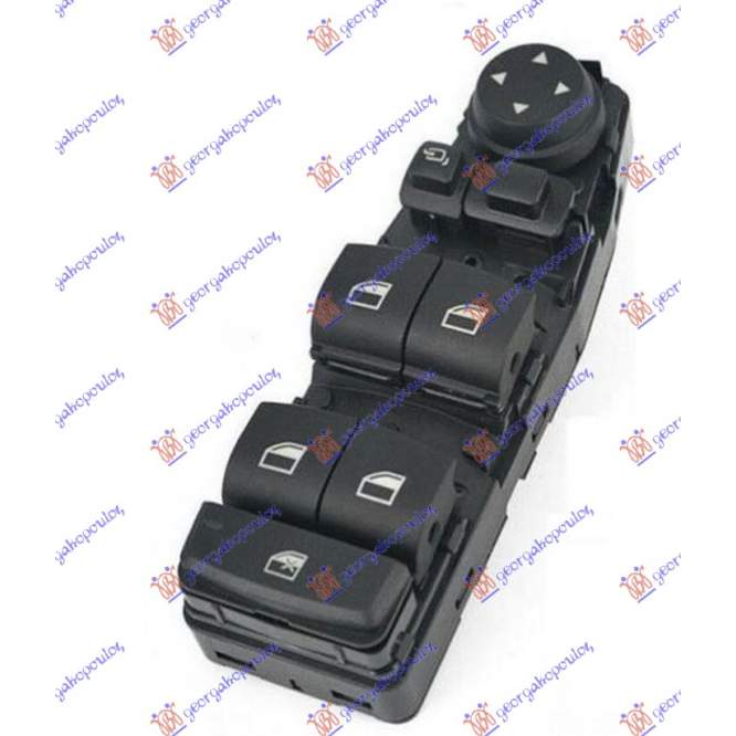 BUTON REGLAJ OGLINDA FATA PLIABILA (Quatern)(8pin) - BMW SERIES 2 (F45/F46) TOURER 14- pentru PEUGEOT, PEUGEOT EXPERT 07-16, Interior, Comutatoare, BMW, BMW SERIES 2 (F45/F46) ACTIVE/GRAN TOURER 14-17