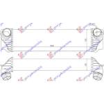 RADIATOR INTERCOOLER 3.0 PETROL - 2.0-3.0 DIESEL (550x155x80) - BMW BMW SERIES 5 (F10/F11) 10-13 pentru PEUGEOT, PEUGEOT EXPERT 07-16, Partea frontala, Radiator Intercooler, BMW, BMW SERIES 5 (F10/F11) 10-13