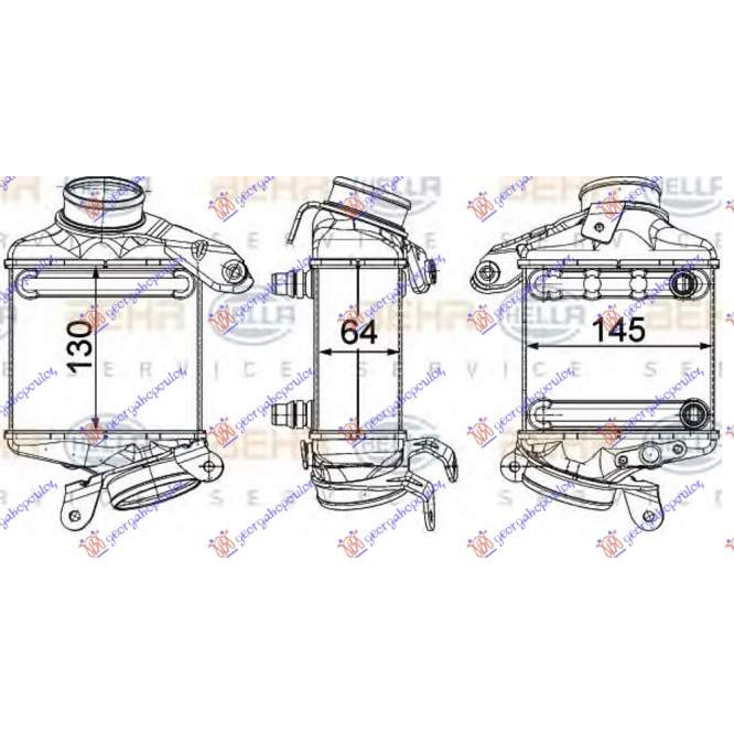 RADIATOR INTERCOOLER 4.0-4.4 PETROL (130x144x64) (& GT-F07) - BMW BMW SERIES 5 (F10/F11) 10-13 pentru PEUGEOT, PEUGEOT EXPERT 07-16, Partea frontala, Radiator Intercooler, BMW, BMW SERIES 5 (F10/F11) 10-13