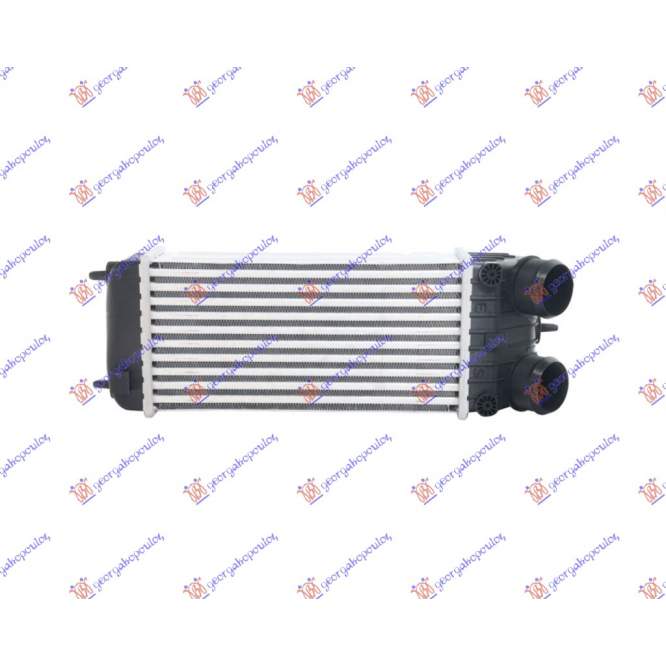 RADIATOR INTERCOOLER1.4-1.6 HDI (300x155x75) (Φ56) - CITROEN CITROEN C3 10-13 pentru CITROEN, CITROEN C3 10-13, PEUGEOT, PEUGEOT EXPERT 07-16, Partea frontala, Radiator Intercooler