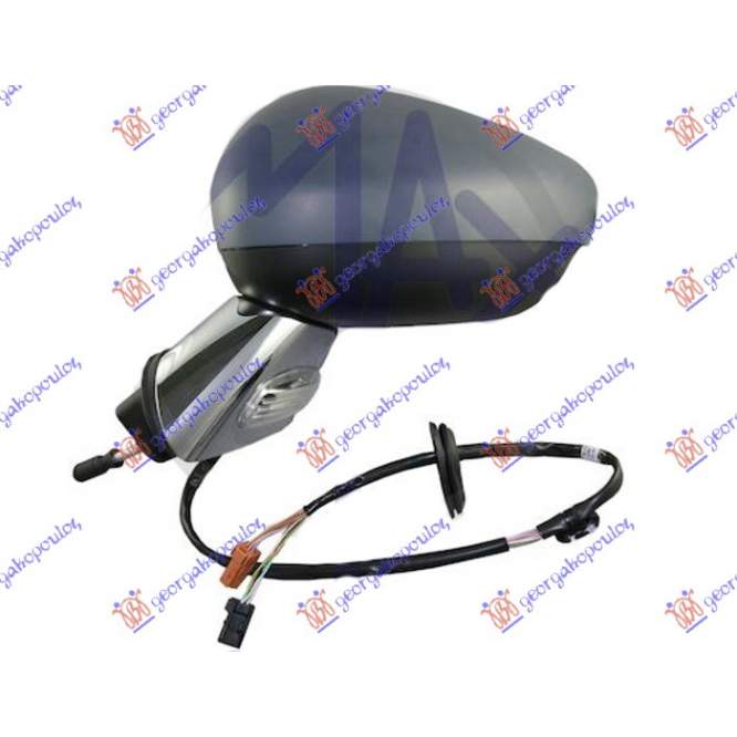 DOOR MIRROR ELECTRICAL HEATED FOLDABLE PRIMED (W/SIDE LAMP) (CHROME BASE) (CONVEX GLASS) - CITROEN CITROEN C3 13-16 pentru CITROEN, CITROEN C3 13-16