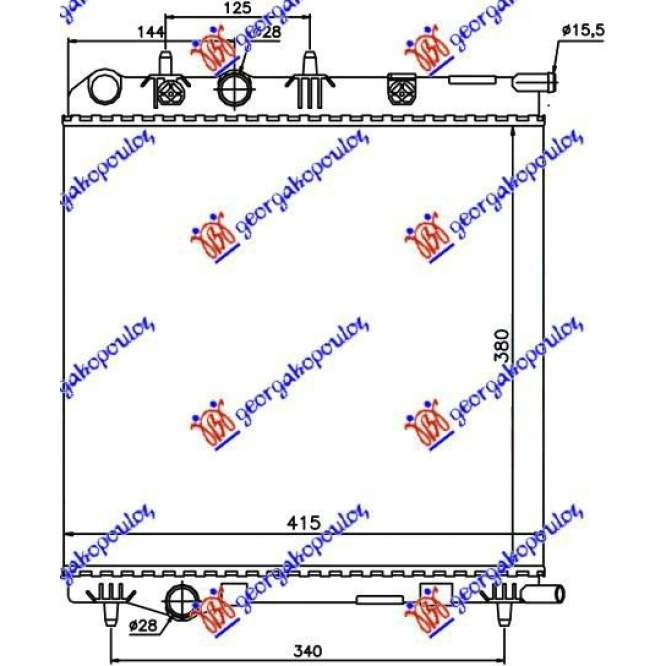 RADIATOR 1,4-1.6 VTi (38x41,5x18) - CITROEN CITROEN DS3 10-14 pentru CITROEN, CITROEN DS3 10-14