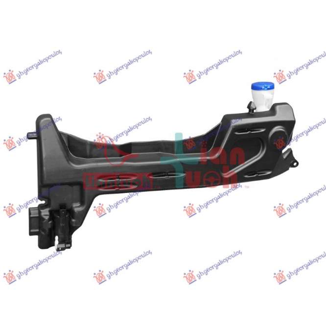 WIPER WASHER TANK (W/NECK & CAP & MOTOR) - CITROEN CITROEN C4 PICASSO 14-17 pentru CITROEN, CITROEN C4 PICASSO 14-17, JEEP, JEEP COMMANDER 06-10, Partea frontala, Vas spalator