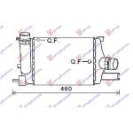 RADIATOR INTERCOOLER 1.5 DCi DIESEL (258x220x64) - RENAULT RENAULT CAPTUR 13-17 pentru RENAULT, RENAULT CAPTUR 13-17, PEUGEOT, PEUGEOT EXPERT 07-16, Partea frontala, Radiator Intercooler