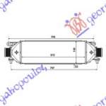 RAD.INTE.BNZ.1,3-1,6-1,9TD(57,2x13,2x53                                                                                                                                                                  -  FIAT  FIAT  DOBLO  15-  pentru FIAT, FIAT DOBLO 09-15, PEUGEOT, PEUGEOT EXPERT 07-16, Partea frontala, Radiator Intercooler