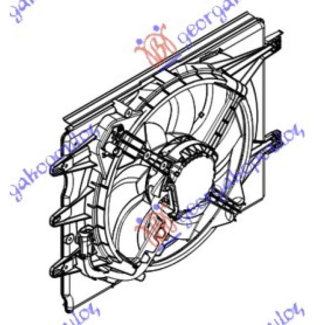 COOLING FAN (+A/C) 1.4 - - FIAT FIAT 500 L 12-17 pentru FIAT, FIAT 500 L 12-17