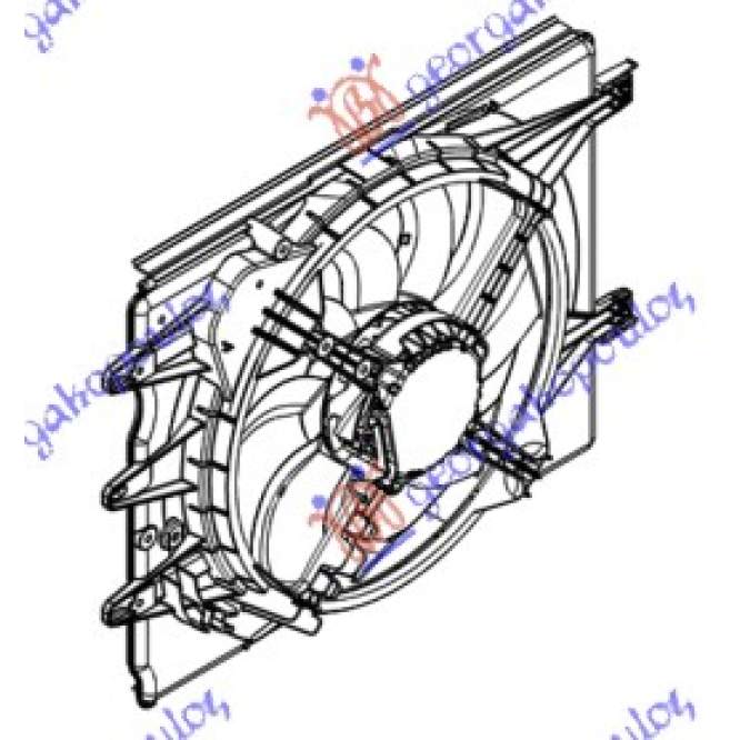 COOLING FAN (-A/C) 1.4i- - FIAT FIAT 500 L 12-17 pentru FIAT, FIAT 500 L 12-17