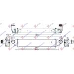 RADIATOR INTERCOOLER ALL MODEL PETROL-DIESEL (580x112x62) - JEEP JEEP RENEGADE 14-18 pentru JEEP, JEEP RENEGADE 14-18, PEUGEOT, PEUGEOT EXPERT 07-16, Partea frontala, Radiator Intercooler