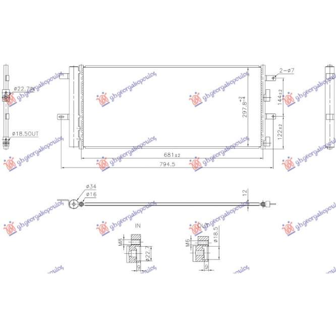 RADIATOR A/C 1.5 BENZINA - 2.0 DIESEL (681x298x12) (NISSENS) pentru FORD, FORD S-MAX 19-