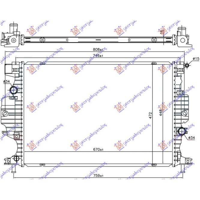  RADIATOR  1.0  EcoBoost/2.0  Hybrid/2.5  16v  BNZ  1.5/1.6/(2.0  T7CE)  TDCi/ECOnetic  DIESEL(670x448)  (KOYO)  pentru FORD, FORD MONDEO 19-