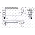 RADIATOR INTERCOOLER 1.5-1.6 TDCI/ECOnetic (336x157x62) - FORD FOCUS 11-14 pentru FORD, FORD FOCUS 11-14, PEUGEOT, PEUGEOT EXPERT 07-16, Partea frontala, Radiator Intercooler