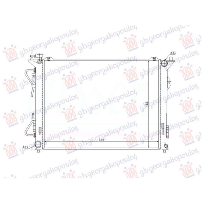  RADIATOR  BENZ.  MANUAL/AUTOMATIC  (635x480)  (VALEO)  pentru KIA, KIA MAGENTIS 06-09