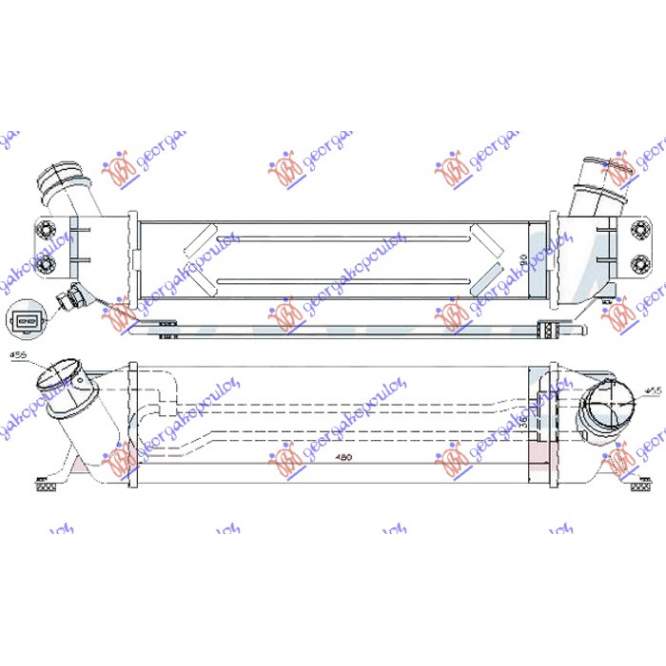  RADIATOR  INTERCOOLER  2.5  CRDi  DIESEL  (480x135x90)  10-  -  HYUNDAI  HYUNDAI  H1  STAREX  07-18  pentru PEUGEOT, PEUGEOT EXPERT 07-16, Partea frontala, Radiator Intercooler, HYUNDAI, HYUNDAI H1 STAREX 07-18