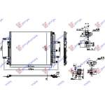  RADIATOR  AC  ELECTRIC  (EV)  (510x410x16)      pentru KIA, KIA NIRO HYBRID 19-