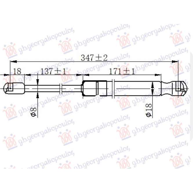 AMORTIZOR HAION (345L-375N) pentru JAGUAR, JAGUAR XF 08-15