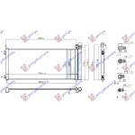 CONDENSER 2.5 HYBRID (NX300H) PETROL (640x285x22) - LEXUS LEXUS NX 14-17 pentru LEXUS, LEXUS NX 14-17