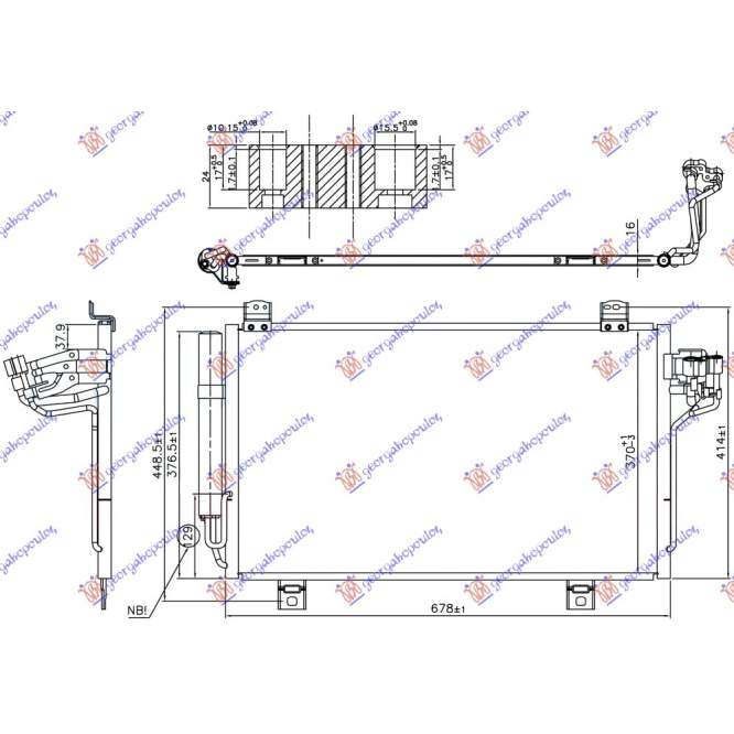 CONDENSER 1.5 D DIESEL (678x370x16) - MAZDA MAZDA CX3 15-19 pentru MAZDA, MAZDA CX3 15-19