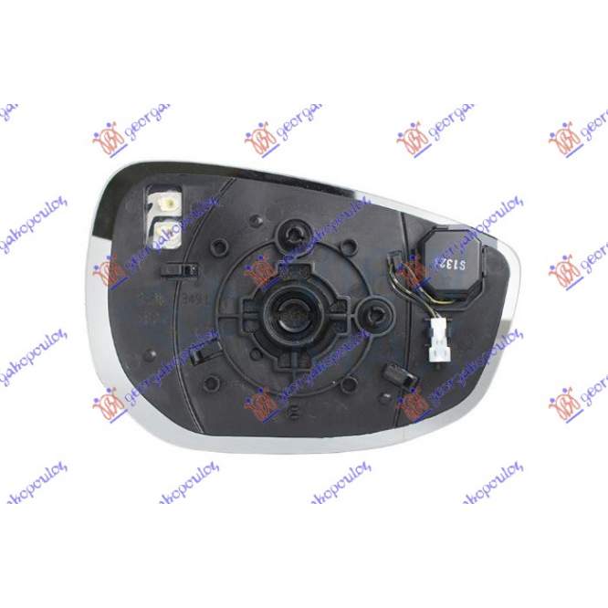 DOOR MIRROR GLASS HEATED (W/BLIS) (ASPHERICAL GLASS) - MAZDA MAZDA CX30 19- pentru MAZDA, MAZDA CX30 19-