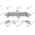 RAD.INT.1,8i16VG.-2,1CDi(62x12)KW100-150 - MERCEDES E CLASS (W207) COUPE/CABRIO 09-13 pentru MERCEDES, MERCEDES E CLASS (W207) COUPE/CABRIO 09-13, PEUGEOT, PEUGEOT EXPERT 07-16, Partea frontala, Radiator Intercooler