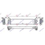 RADIATOR INTERCOOLER 1.6 (109/111 CDI) (650x143x50) - MERCEDES MERCEDES VITO (W447) 15- pentru MERCEDES, MERCEDES VITO (W447) 15-, PEUGEOT, PEUGEOT EXPERT 07-16, Partea frontala, Radiator Intercooler