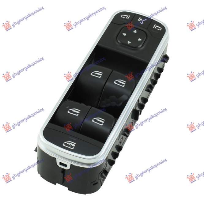 DOOR/MIRROR SWITCH FOLD. FRONT (Black/Chrome) (Quatern) (3pin) - MERCEDES MERCEDES B CLASS (W247) 19- pentru PEUGEOT, PEUGEOT EXPERT 07-16, Interior, Comutatoare, MERCEDES, MERCEDES B CLASS (W247) 19-