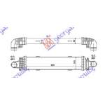 RADIATOR  INTER.2,1-3,0 CDi (62,5x143x62 - MERCEDES SLK (R172) 10-16 pentru MERCEDES, MERCEDES SLK (R172) 10-16, PEUGEOT, PEUGEOT EXPERT 07-16, Partea frontala, Radiator Intercooler