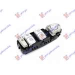 DOOR/MIRROR SWITCH FRONT (Black base/Silver bouton)(Red light)(Quatern)(3pin)                                            - MERCEDES MERCEDES GLC (X253/C253) SUV/COUPE 15-20 pentru PEUGEOT, PEUGEOT EXPERT 07-16, Interior, Comutatoare, MERCEDES, MERCEDES GLC (X253/C253) SUV/COUPE 15-20