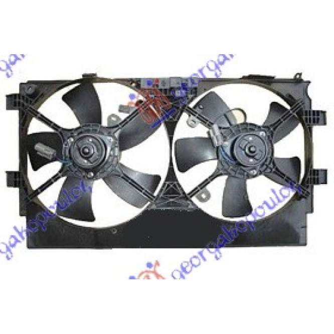 ELECTROVENTILATOR ASSY  COMPLET (DUBLU) BENZINA - MITSUBISHI LANCER SPORTBACK 08- pentru MITSUBISHI, MITSUBISHI LANCER SPORTBACK 08-