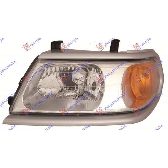 HEAD LAMP (GRAY FRAME) (DEPO) - MITSUBISHI MITSUBISHI PAJERO SPORT 00-06 pentru MITSUBISHI, MITSUBISHI PAJERO SPORT 00-06