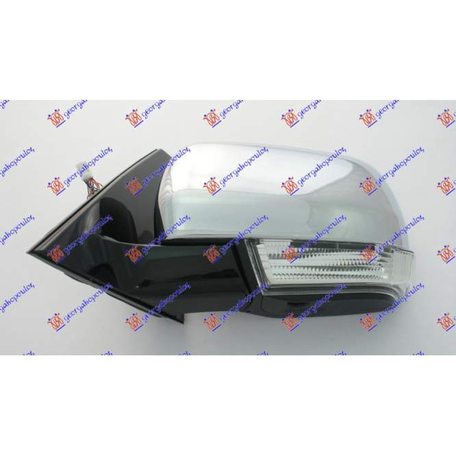 DOOR MIRROR EL. HEAT. (W/L&F.L.) CHROME  (CONVEX GLASS) - MITSUBISHI MITSUBISHI PAJERO 07-12 pentru MITSUBISHI, MITSUBISHI PAJERO 07-12