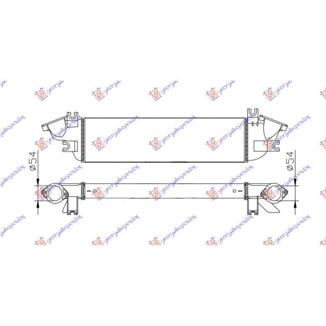 RADIATOR INTERCOOLER 2.4 DI-D DIESEL (575x175x50) - MITSUBISHI MITSUBISHI P/U L200 15-19 pentru PEUGEOT, PEUGEOT EXPERT 07-16, Partea frontala, Radiator Intercooler, MITSUBISHI, MITSUBISHI P/U L200 15-19