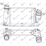 RADIATOR INTERC. 1.6 DCi (282x218x64) - RENAULT RENAULT KADJAR 15-19 pentru PEUGEOT, PEUGEOT EXPERT 07-16, Partea frontala, Radiator Intercooler, RENAULT, RENAULT KADJAR 15-19