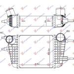 RADIATOR INTERCOOLER 1.2 DIG PETROL (215x203x64) - NISSAN NISSAN MICRA (K13) 10-13 pentru NISSAN, NISSAN MICRA (K13) 10-13, PEUGEOT, PEUGEOT EXPERT 07-16, Partea frontala, Radiator Intercooler