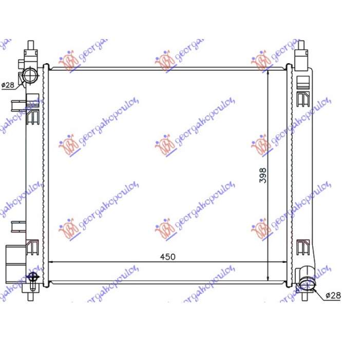 RADIATOR 1.2DIG (45x40) M/A (HR12DDR) - NISSAN NISSAN MICRA (K13) 10-13 pentru NISSAN, NISSAN MICRA (K13) 10-13