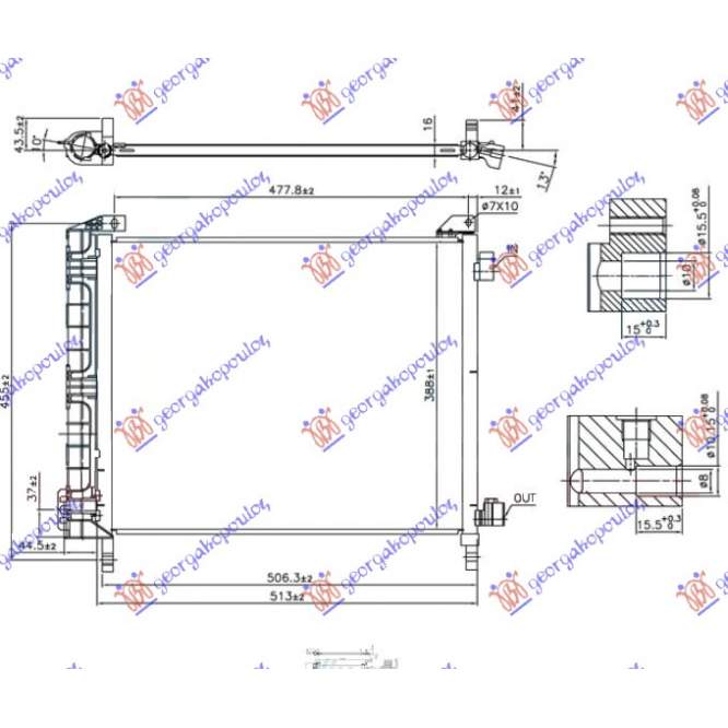 CONDENSER 1,2i-12V (51x39) 75PS(HR12DE) - NISSAN NISSAN MICRA (K13) 10-13 pentru NISSAN, NISSAN MICRA (K13) 10-13