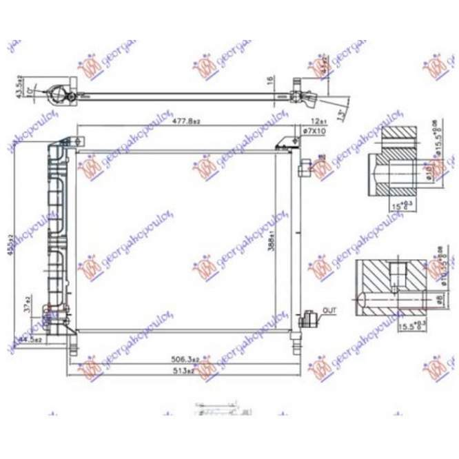 CONDENSER 1,2i-12V (51x39) 75PS(HR12DE) (KOYO) - NISSAN NISSAN MICRA (K13) 10-13 pentru NISSAN, NISSAN MICRA (K13) 10-13