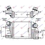 RADIATOR INTERCOOLER 1.5 dCi DIESEL (205x205x64) - NISSAN NISSAN NOTE 13- pentru NISSAN, NISSAN NOTE 13-, PEUGEOT, PEUGEOT EXPERT 07-16, Partea frontala, Radiator Intercooler